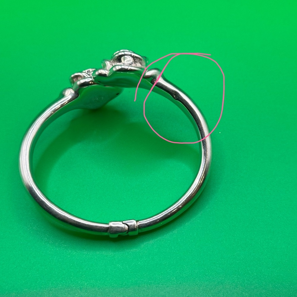 925 Sterling Silver Rosebud Cuff Bracelet - Picture 5 of 5